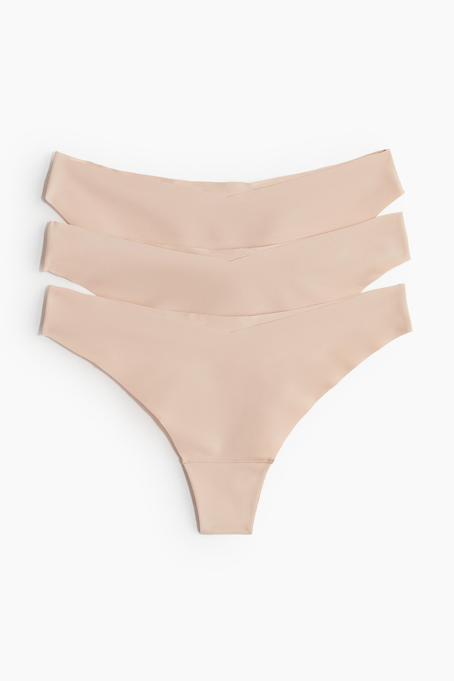 3-pack Invisible G-strings - Beige/Black/Light pink/Cream/Dusty rose/Powder pink/Grey/White/Dark grey/White/Green/Black - 2