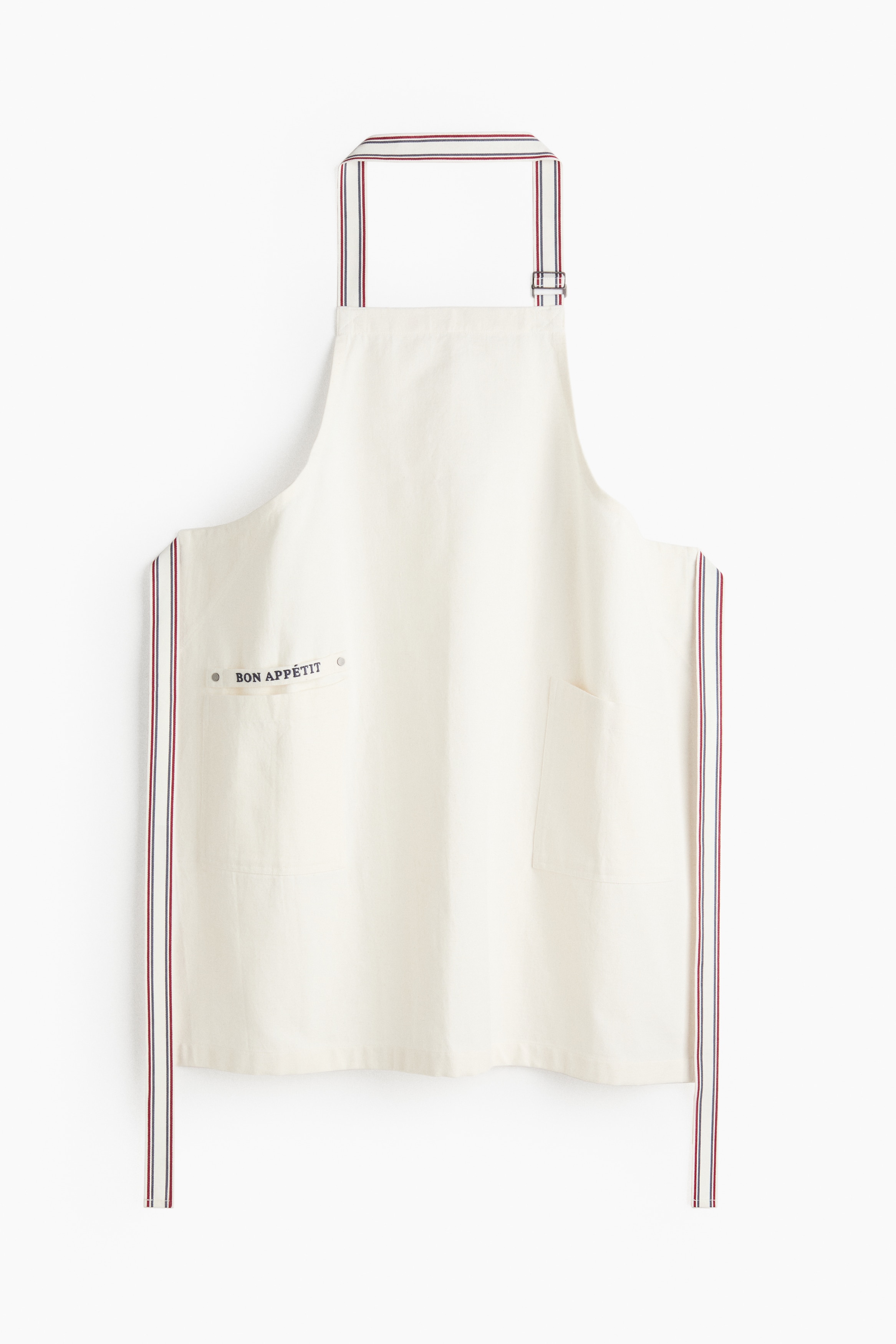 Cream/Bon Appétit Linen-blend apron at H&M Home | H&M GB