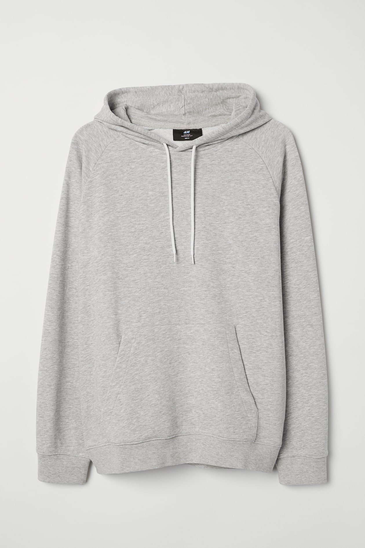 Raglan-sleeve Hoodie - Long sleeve - Light gray melange - Men | H&M US