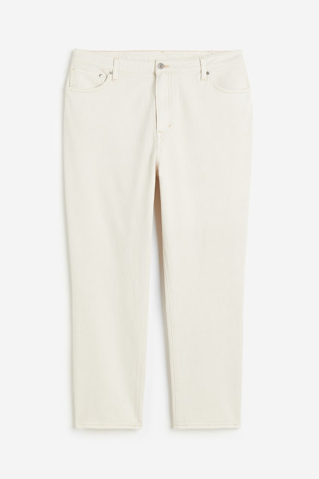 H&M+ Mom Ultra High Ankle Jeans - Creme - 2