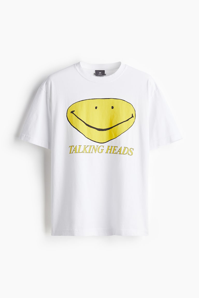T-shirt Homme H&M Divided Imprimé Nirvana - Blanc Taille XL - Occasion Bon état