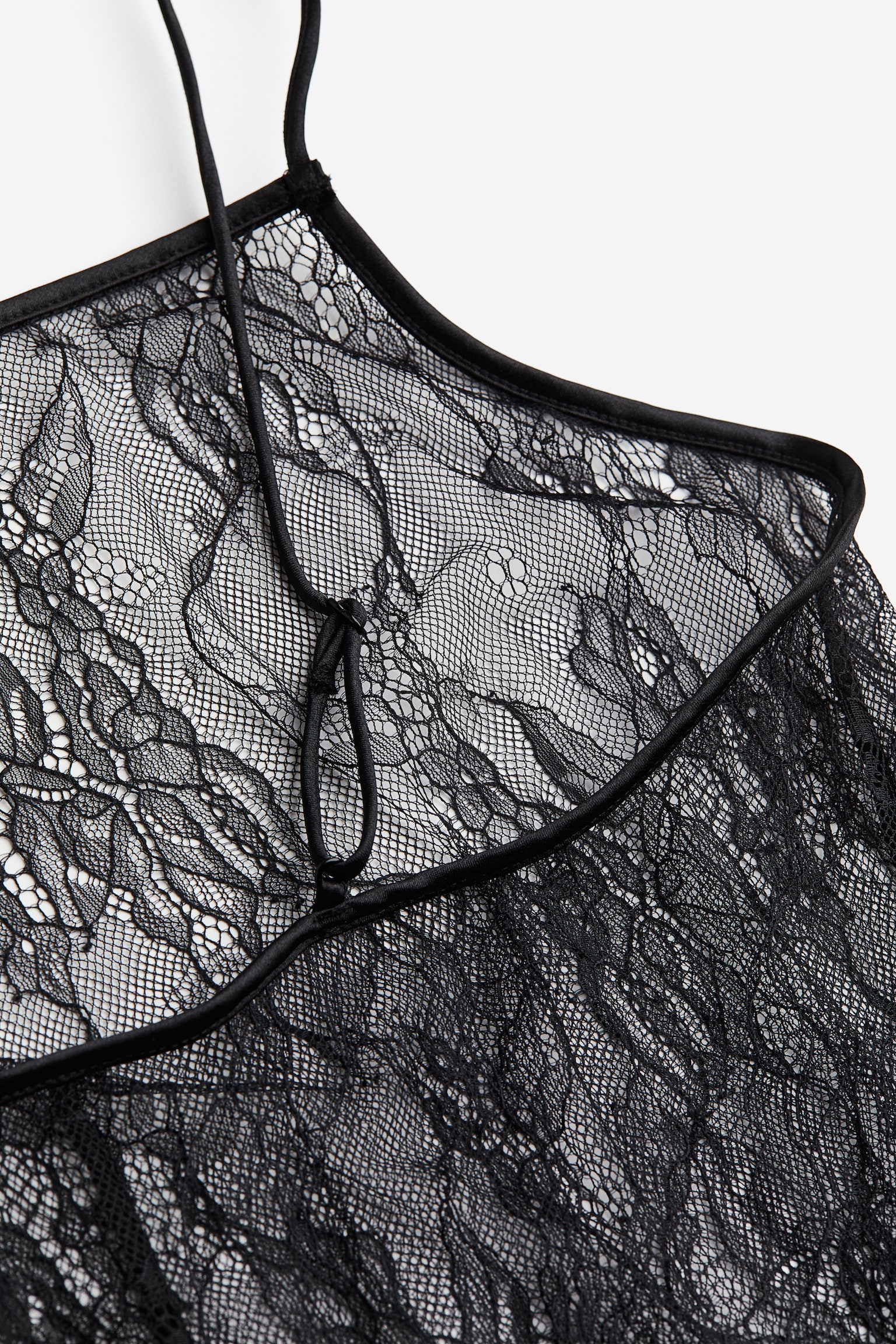 Lace nightslip - Black - 4