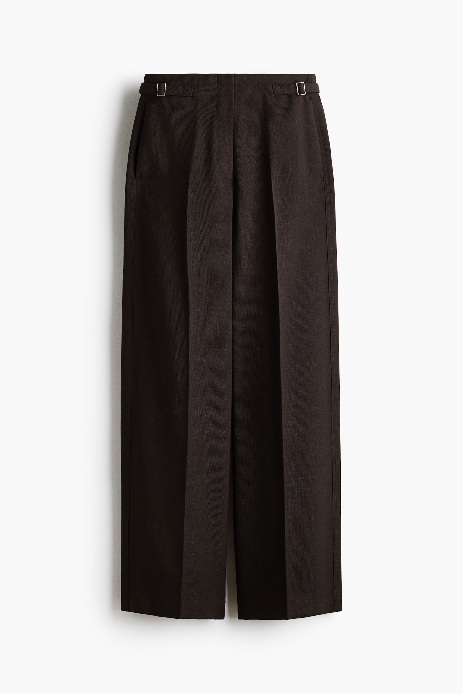 Široké elegantní kalhoty - Tmavě hnědá/Světle zelená khaki/Krémová/Černá - 1