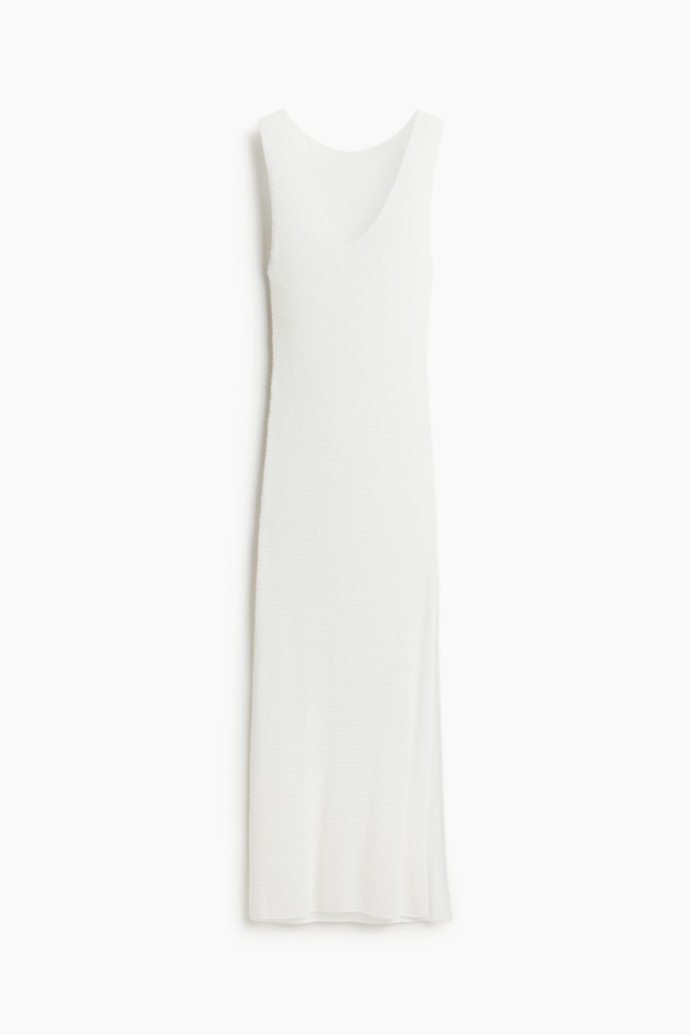 Women's Yellow Loose-Knit Beach Dress | H&M US