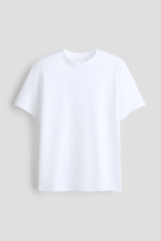 Cooling Regular Fit T-Shirt - White/Black/Dark brown/Light gray melange/Dark brown/Light gray melange - 1