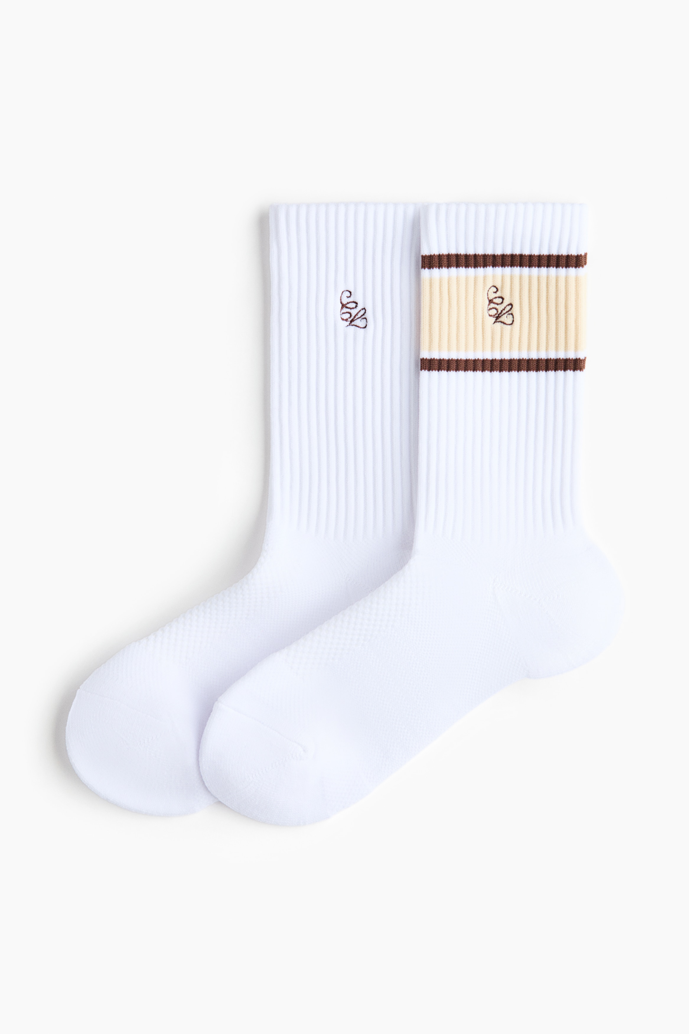 Calze da tennis con DryMove™ 2 paia - Bianco/righe