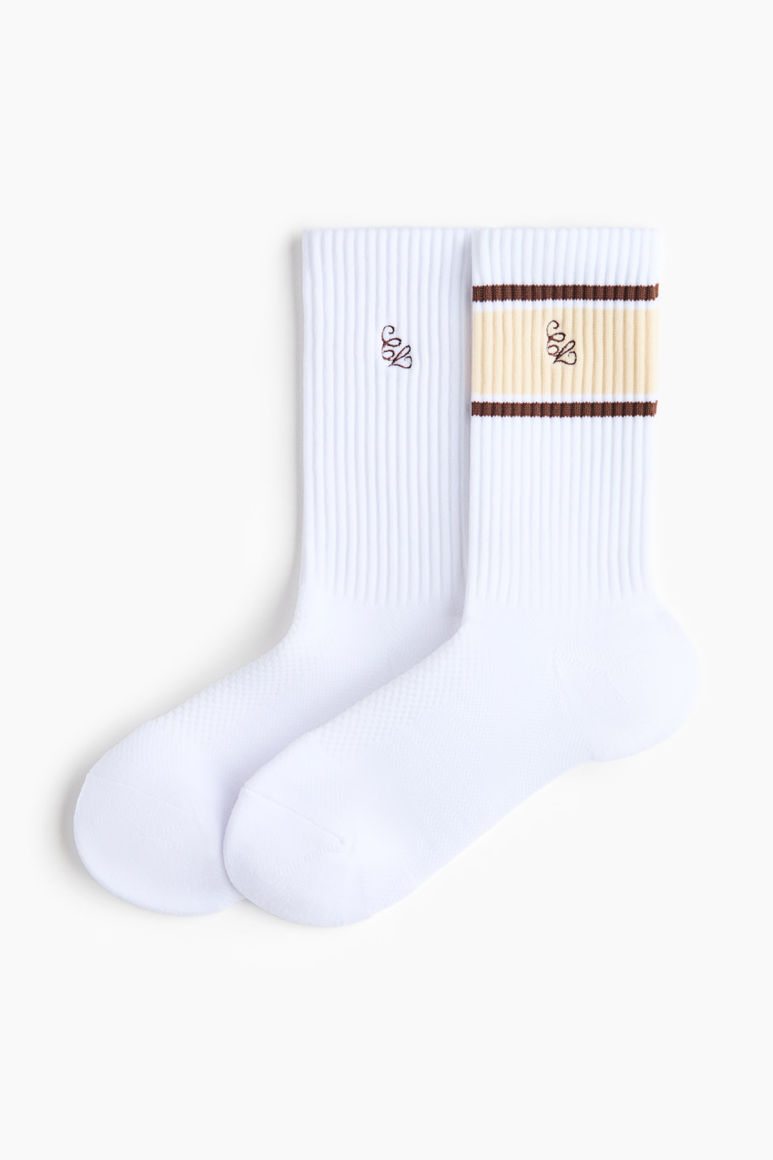Calze da tennis con DryMove™ 2 paia - Bianco/righe/Bianco/righe - 1
