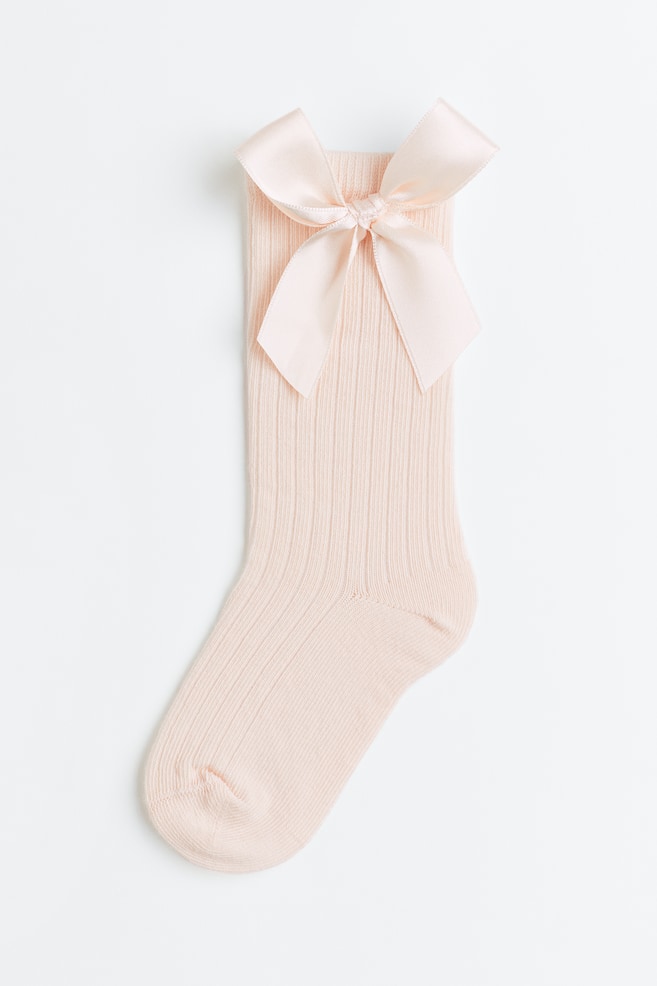 Knee socks - Light pink/White/White/Powder pink/dc - 1