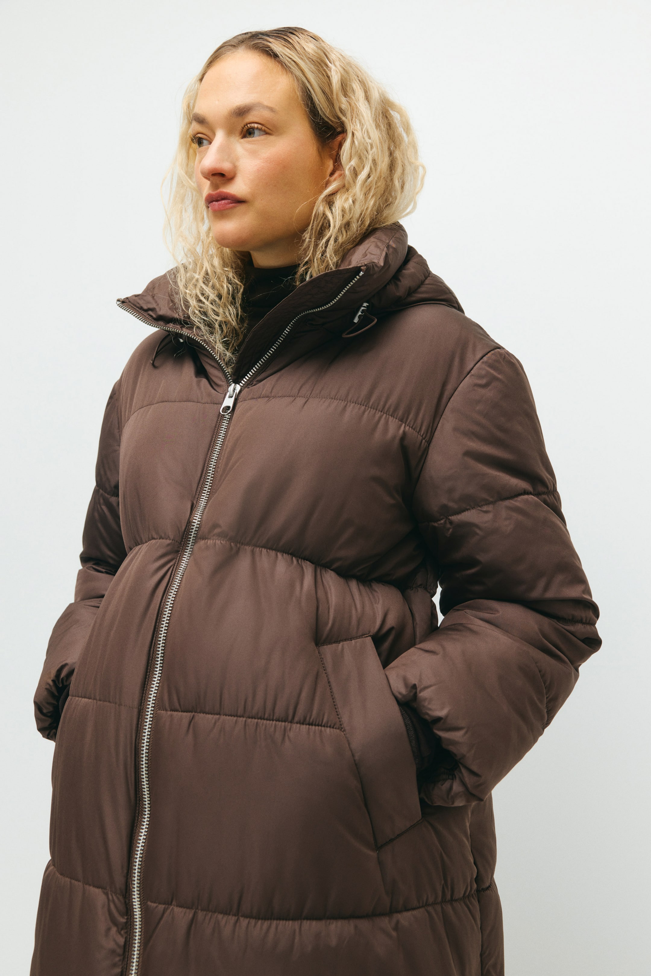 Se større billede: MAMA Vatteret jakke - Mørkebrun - DAME | H&M DK 3