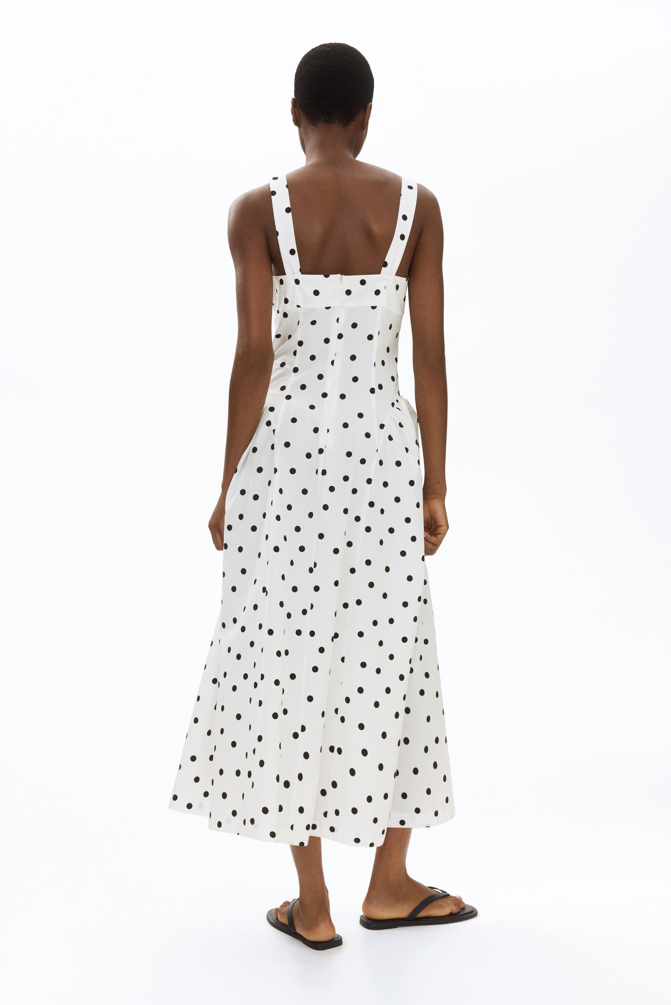 Midi Dress with Flared Skirt