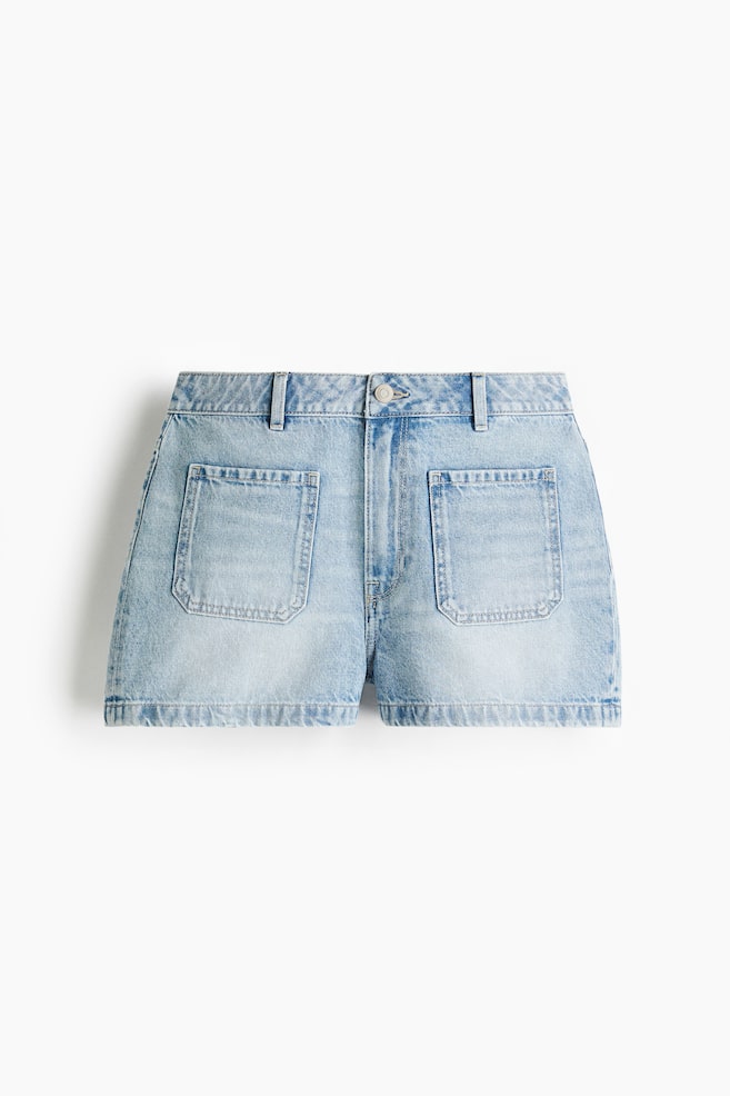 High Rise Denim short - Licht denimblauw/Denimblauw - 1