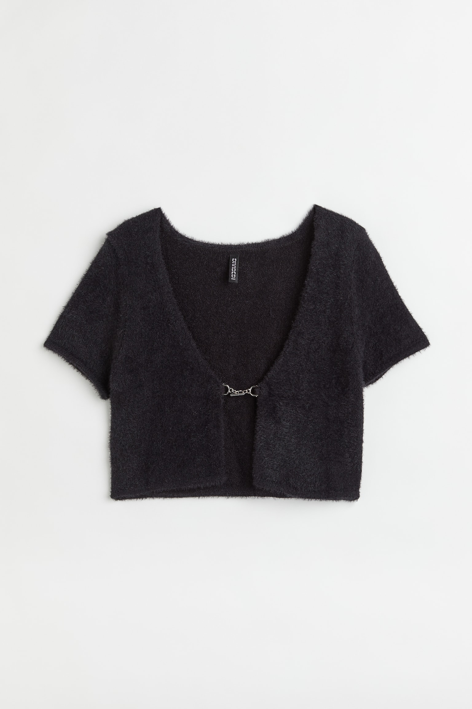 Fluffy Cardigan - Black - 1