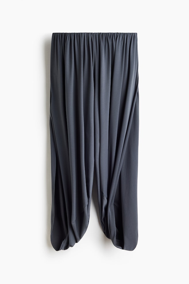 Pantalon ballon avec détails croisés - Gris foncé/Noir - 1