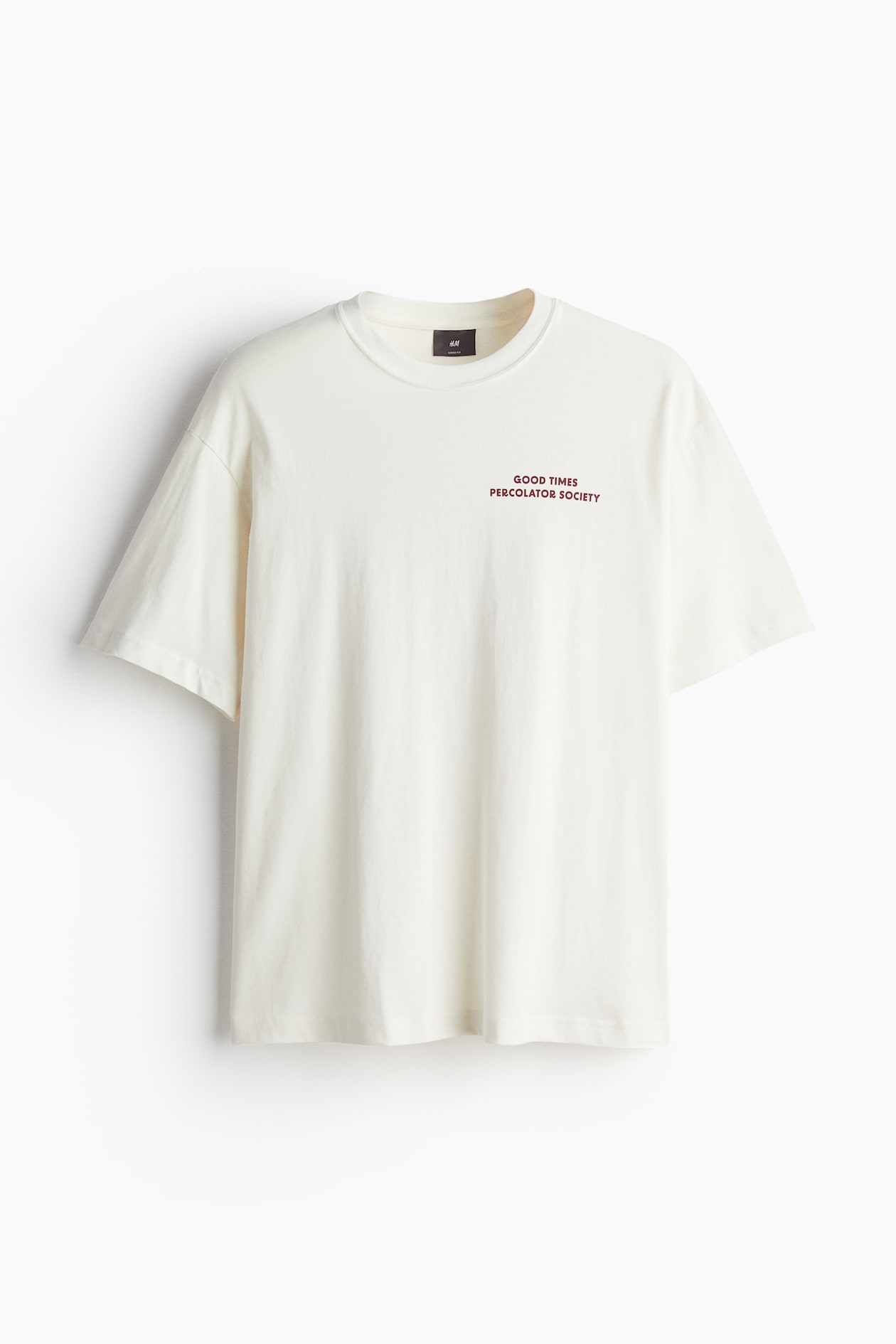 Bedrucktes T-Shirt in Loose Fit - Rundausschnitt - Kurzarm - Weiß 