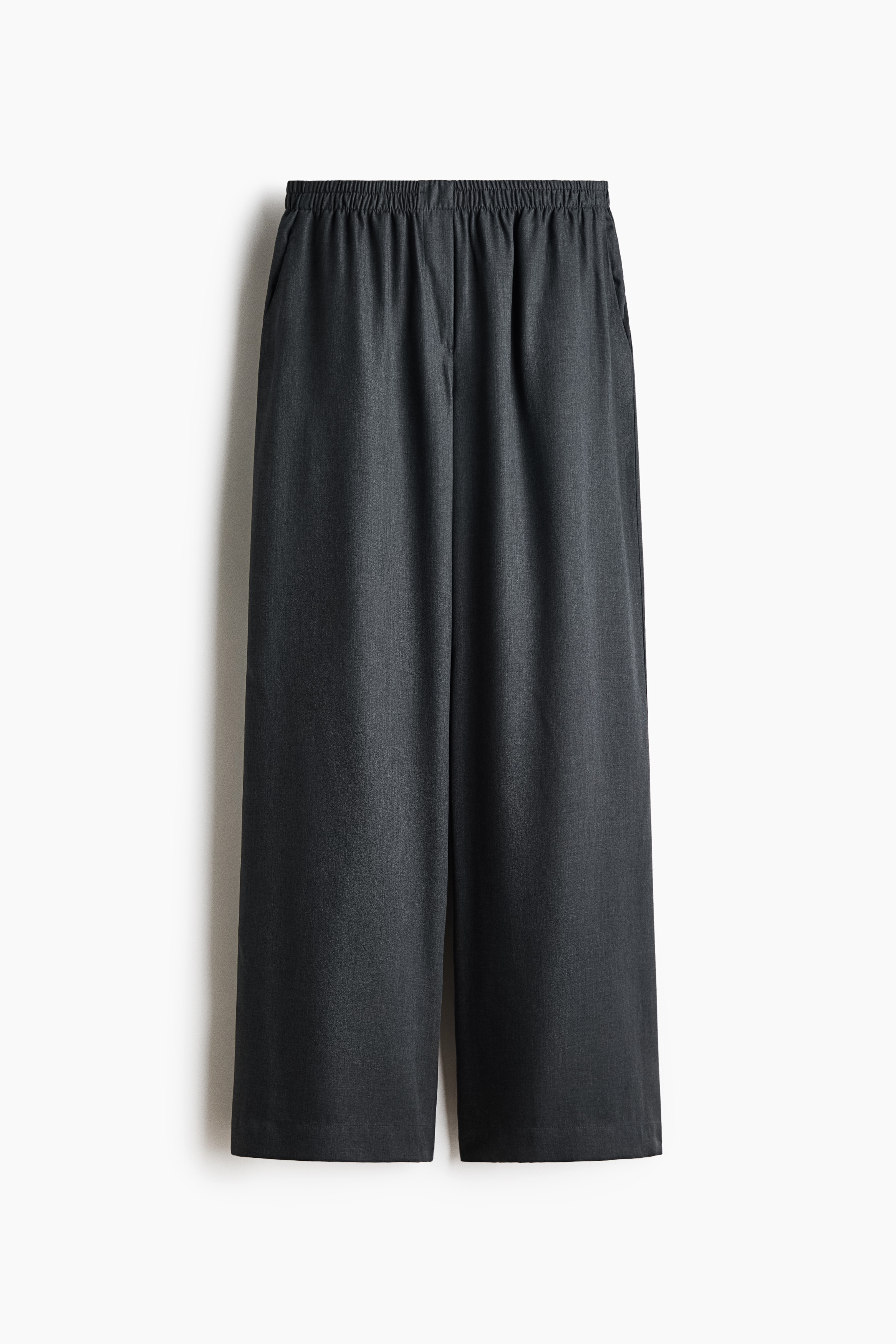 Lyocell pull-on trousers - Dark grey