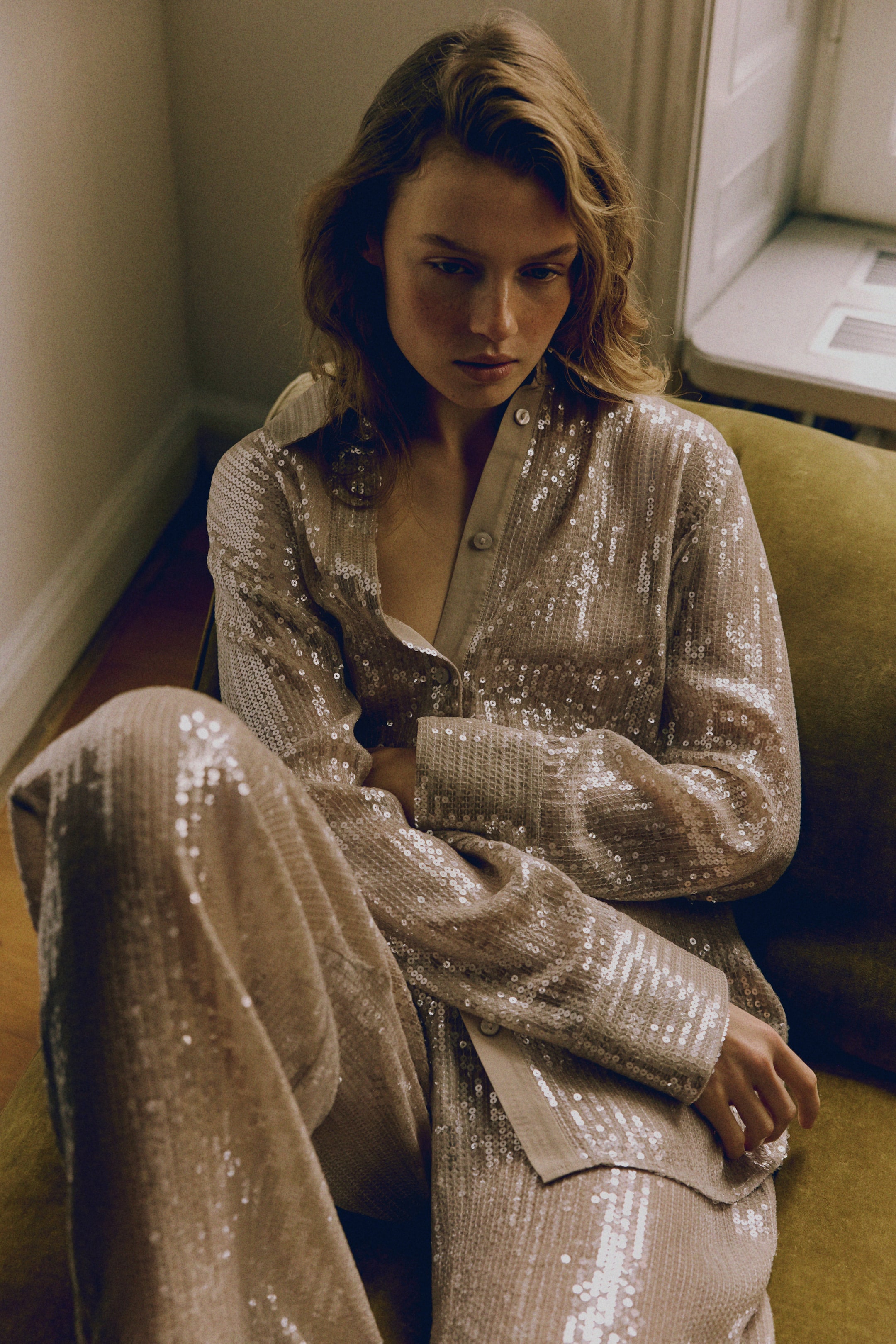 Ingrandisci l'immagine: Sequined shirt - Beige - DONNA | H&M CH 3