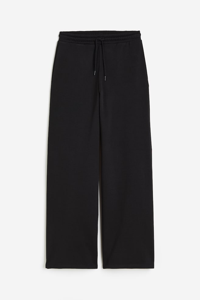 Pantalon jogger ample - Noir/Gris clair chiné/Crème - 2