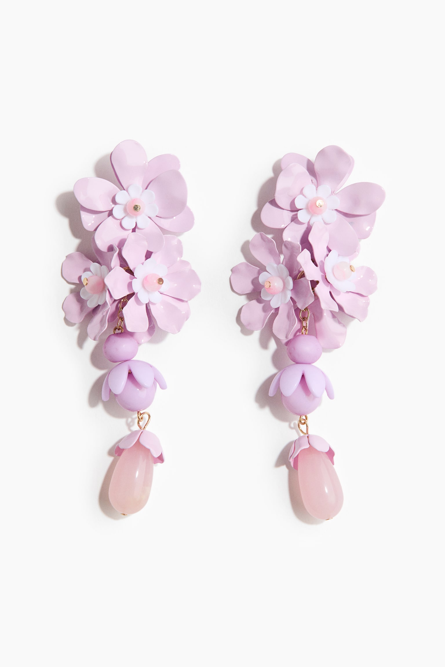 Flower earrings - Light pink