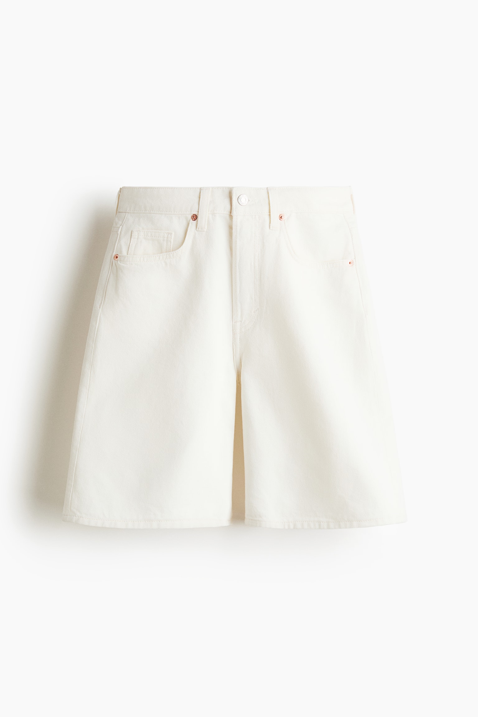 Denim Bermuda Shorts - Cream/Denim blue/Light denim blue/Denim blue