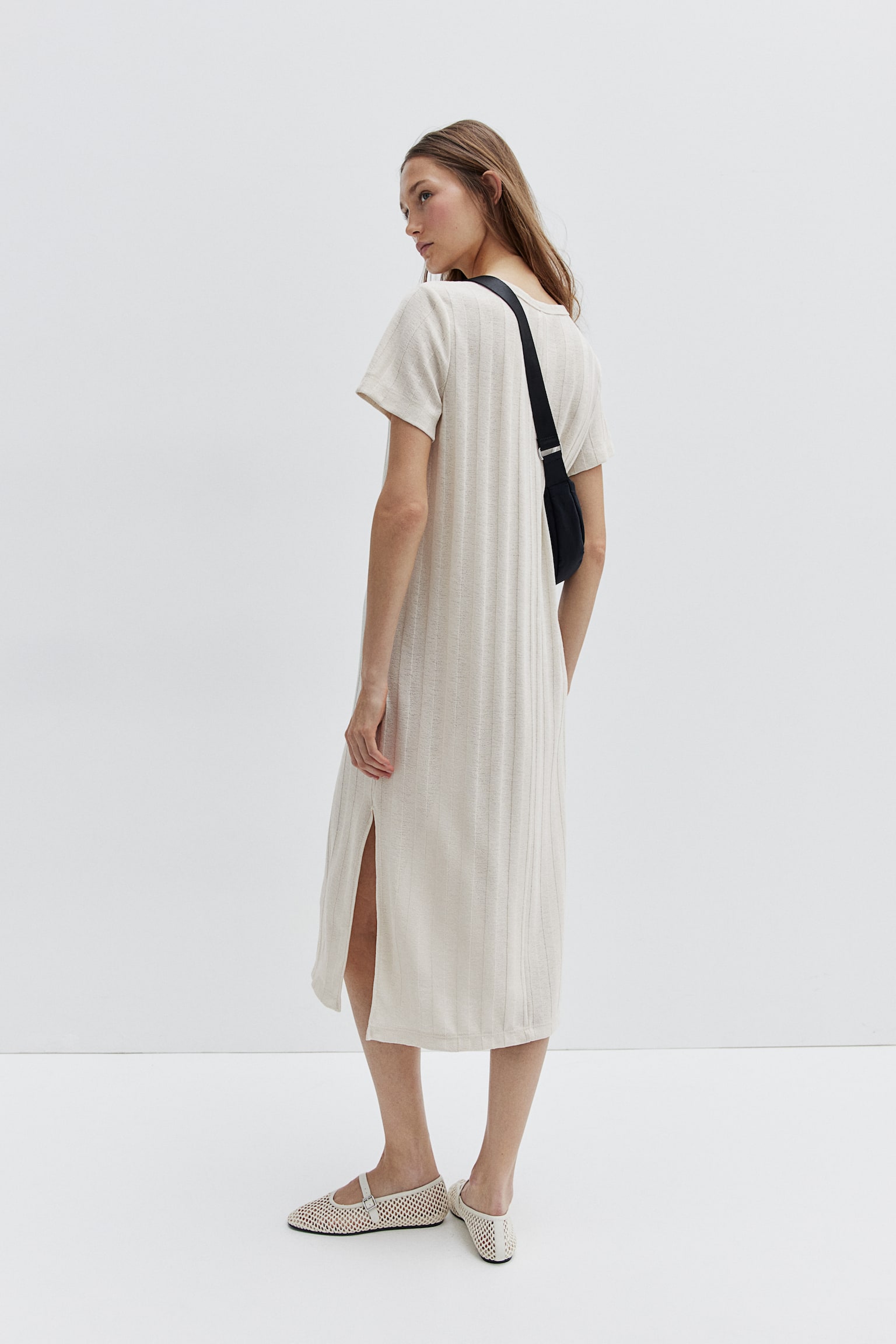 Rib Dress - Natural white - 3