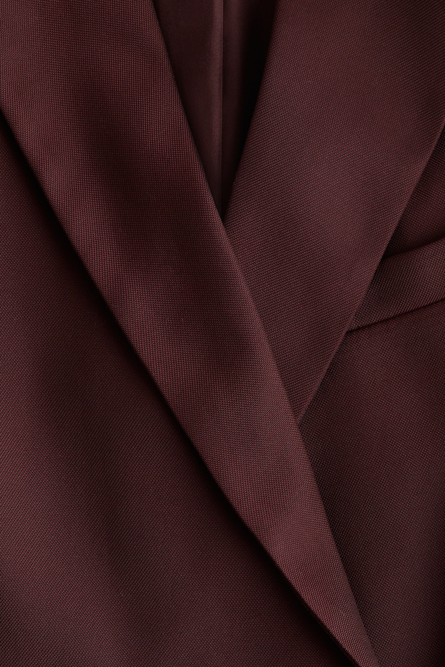 Tie-detail wrap blazer - Burgundy/Black - 4