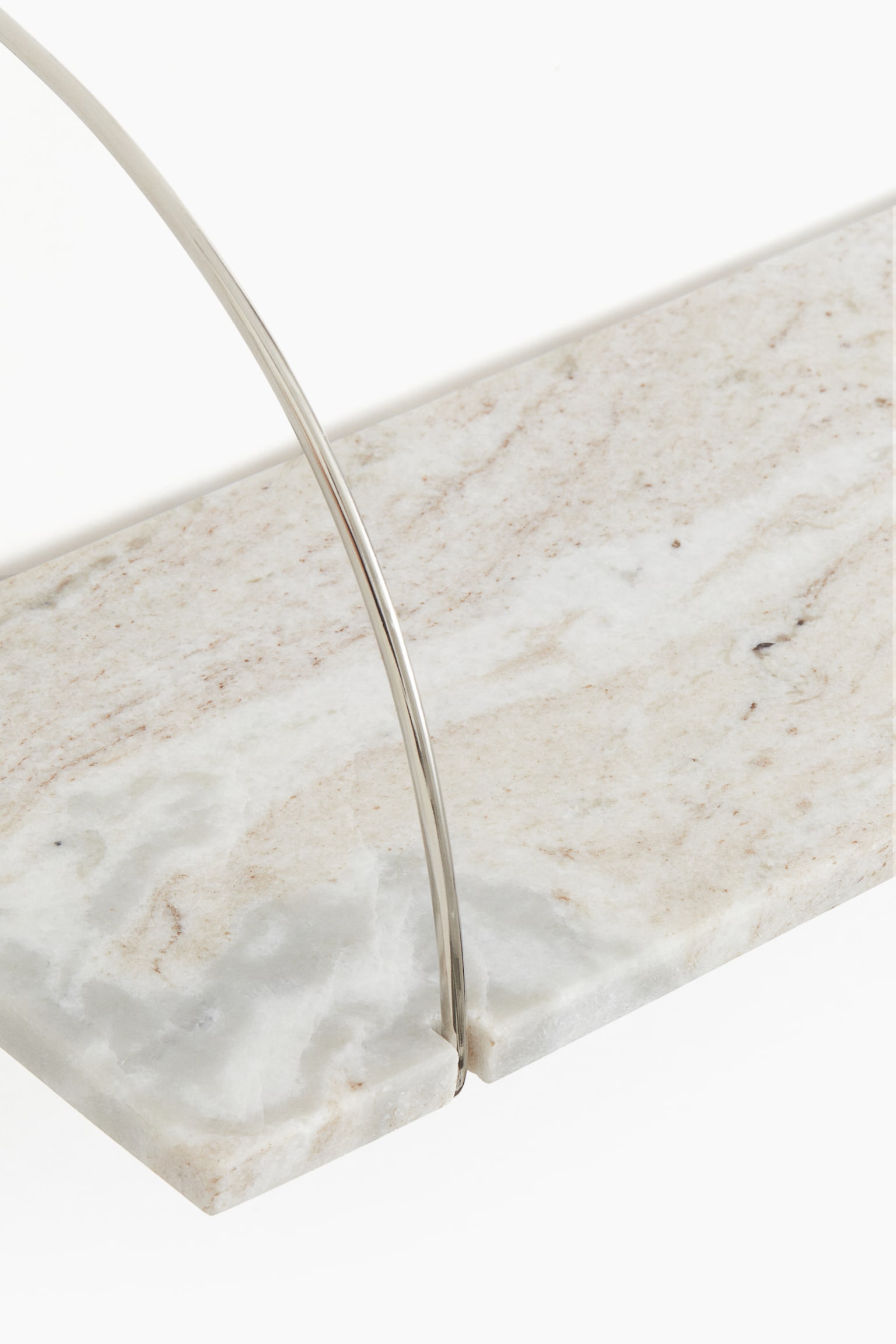 Marble and metal wall shelf - White/Marbled - 3