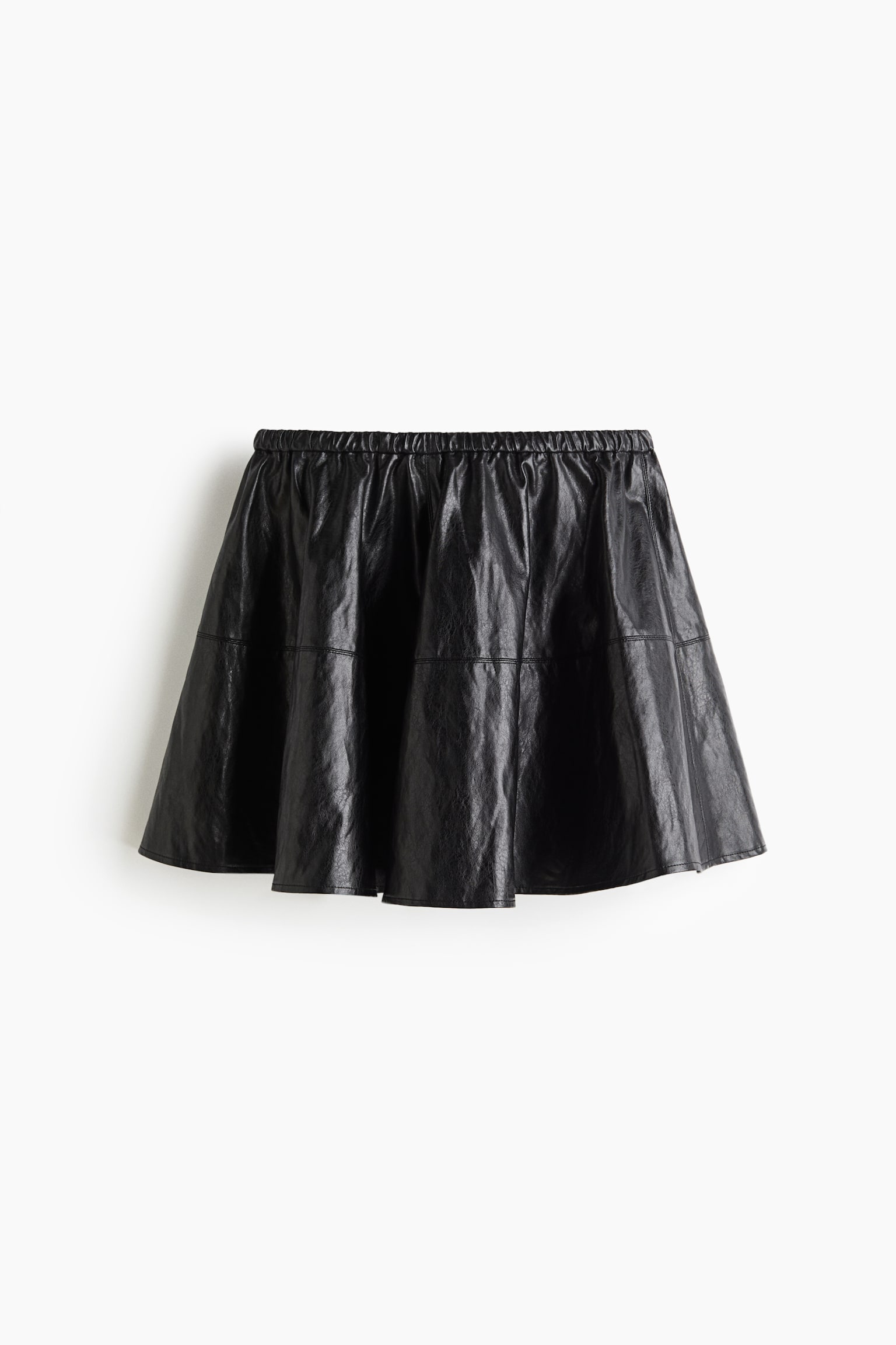 Circular mini skirt - Black/Dark brown