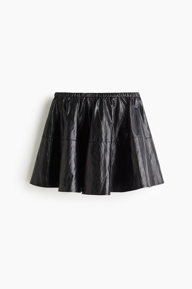 Circular mini skirt - Black - 1