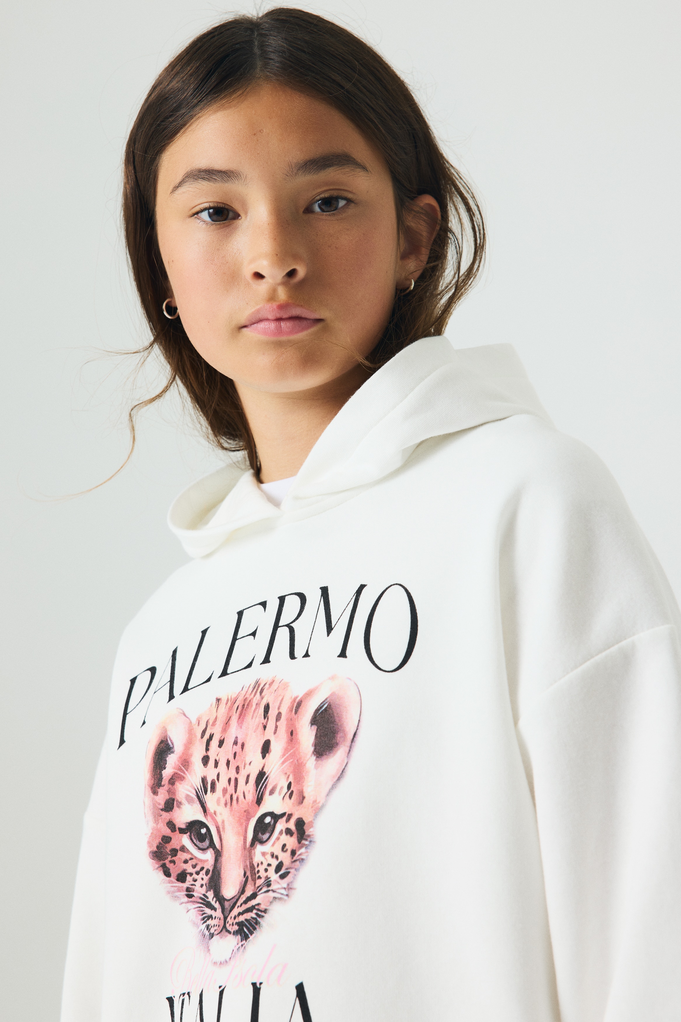 Cream/Dalmatian Oversized Hoodie with Motif for kids | H&M US