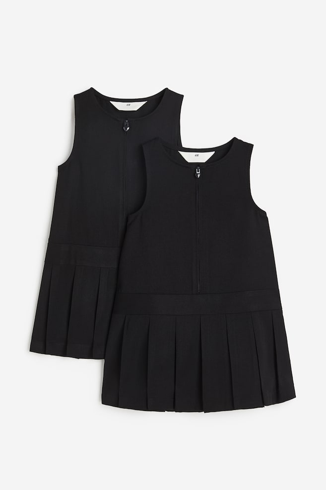 2-pack school dresses - Black/Navy blue/Dark grey - 1