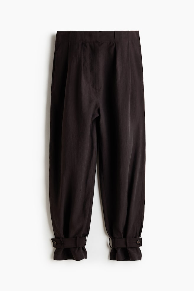 Balloon-Leg Pants - Dark brown/Black - 1