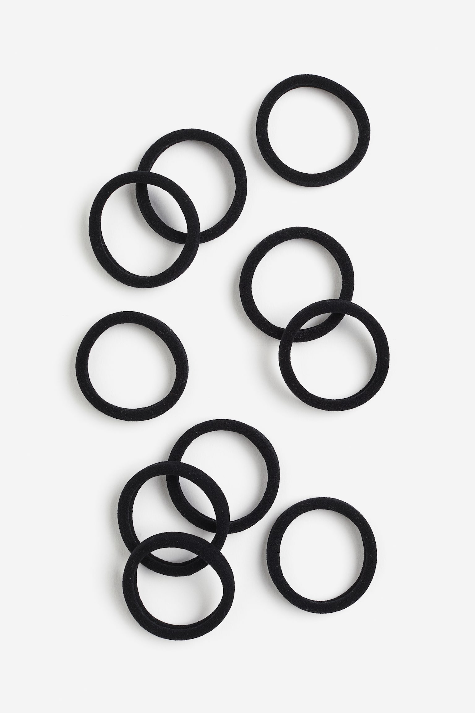 10-pack Hair Elastics - Black - 1