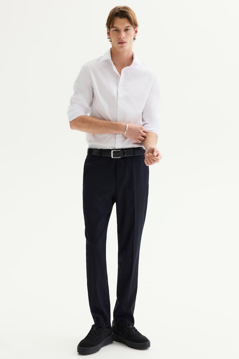 blue dress pants black shoes The Black Tux & White Seersucker Suit Pants-Regular In Blue | Size: 36/32