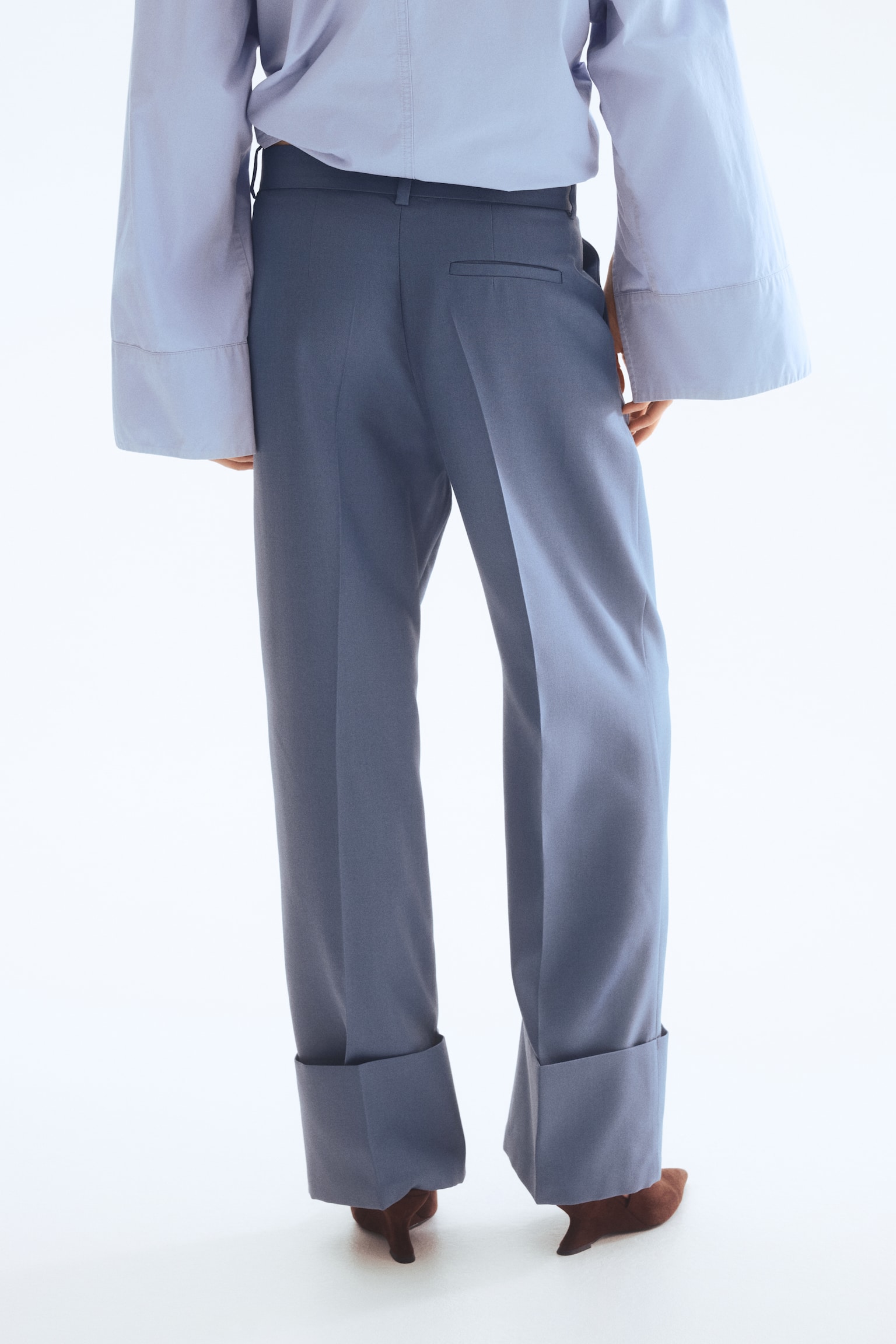 Pantalon chic en twill - Bleu ancien - 7