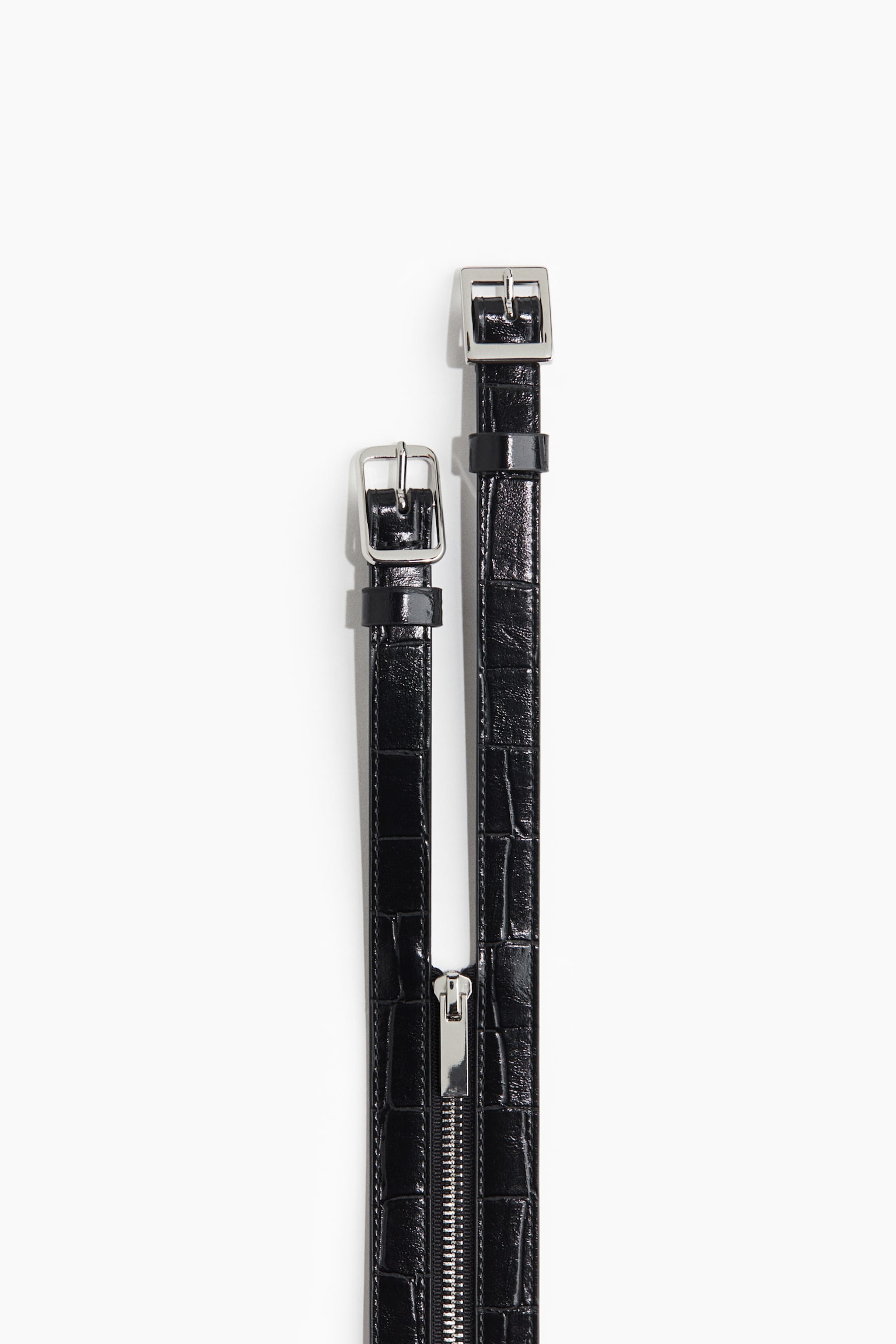 Женский ремень H&M Double Waist Belt, цвет: Чёрный — фото 2