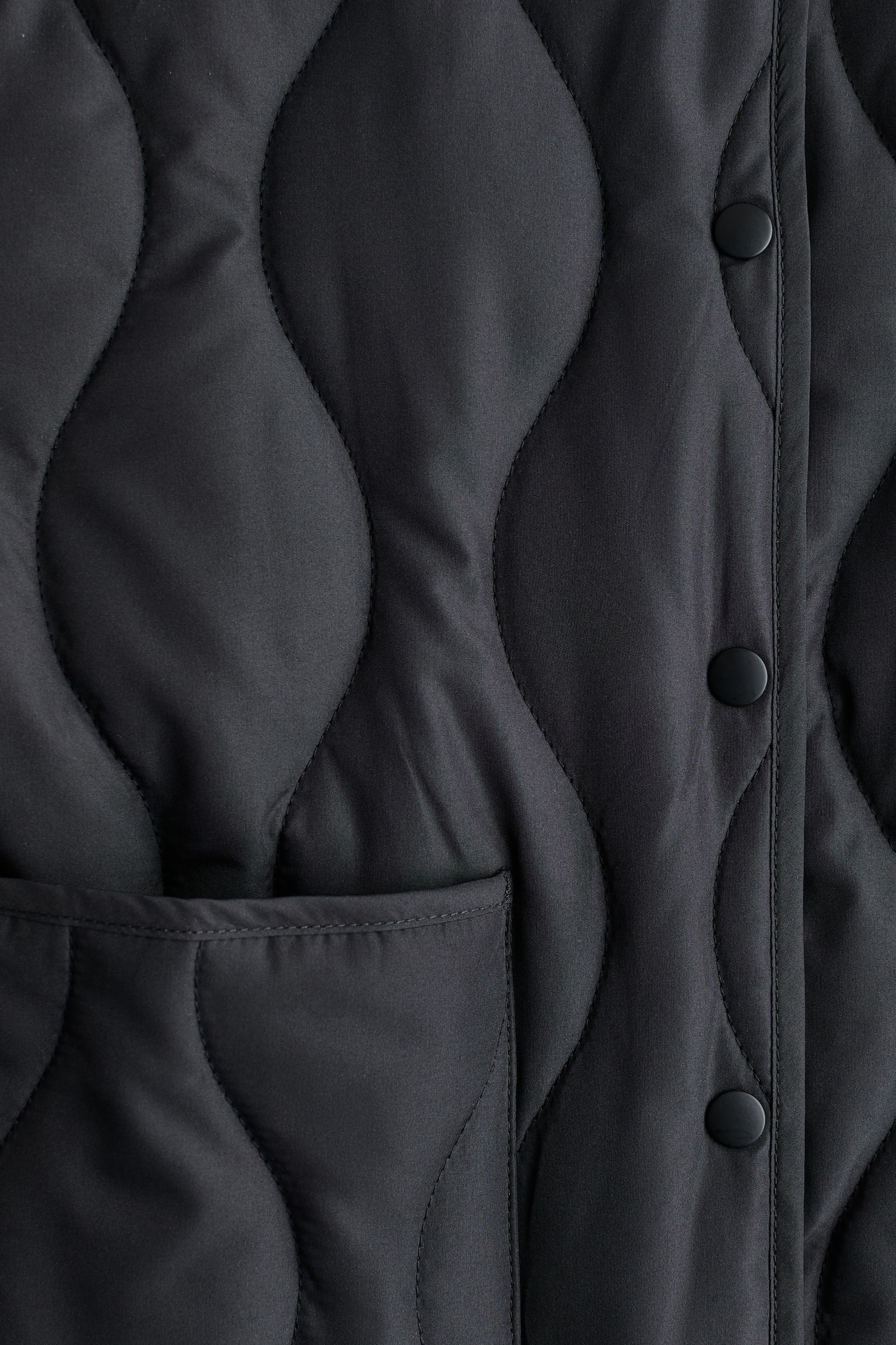 Prošivena jakna - Crna/Krem/Crna - 2