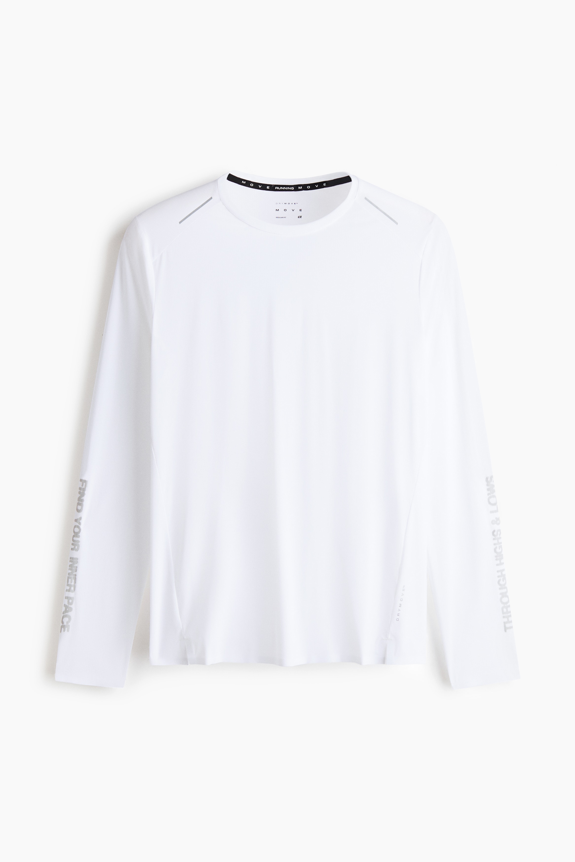 Long-sleeved sports top with DryMove™ - White