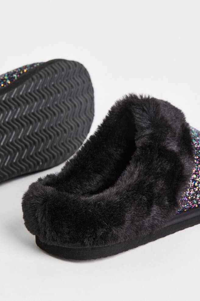 Glittery slippers - Black - 2