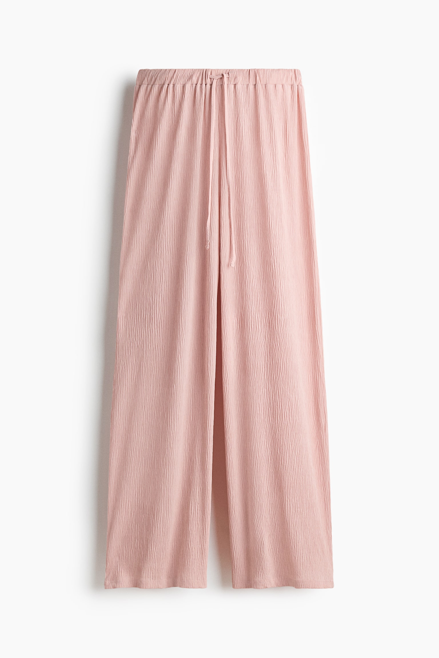 Crinkled drawstring trousers - Dusty pink/Black/Dark brown - 1