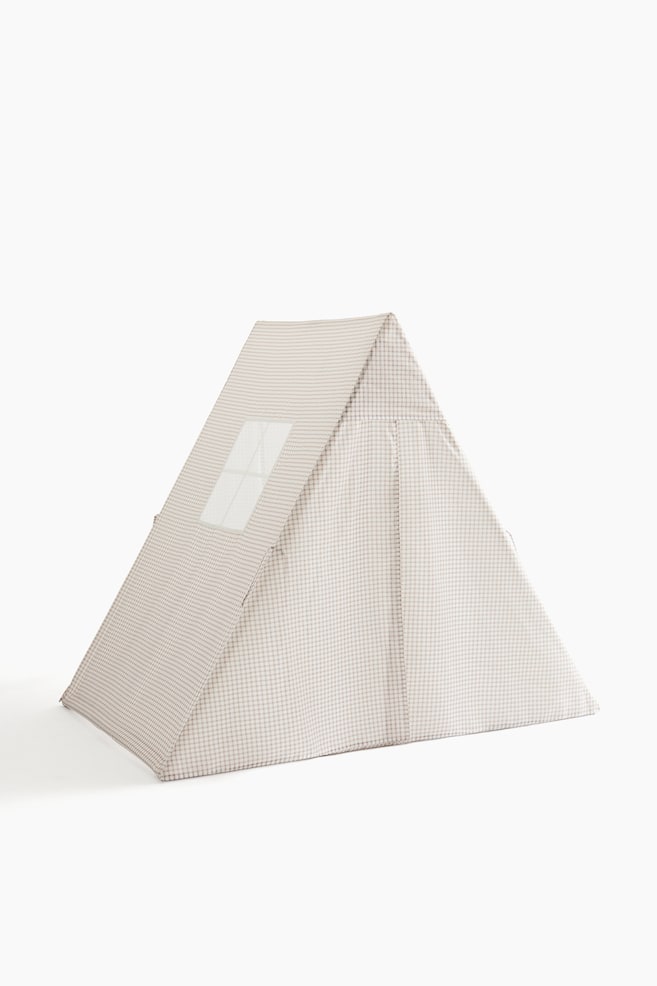 Patterned play tent - Light mole/Gingham check - 1