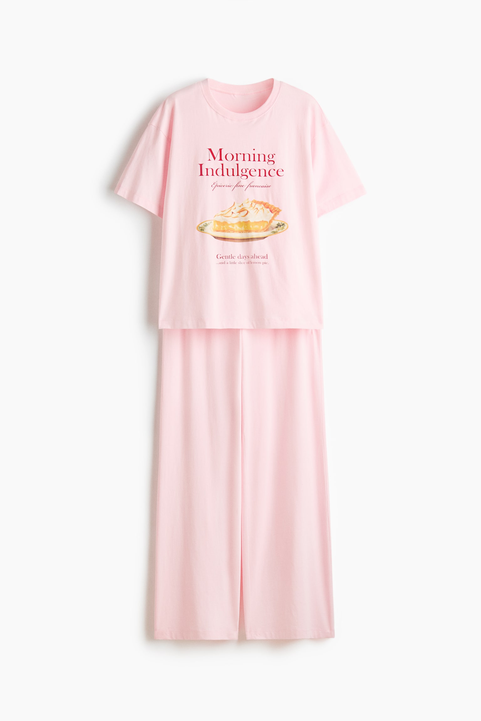Printed Cotton Pajamas - Light pink/Lemon Pie/Burgundy/The Blooming Maison/Navy blue/Getaway Goals - 1