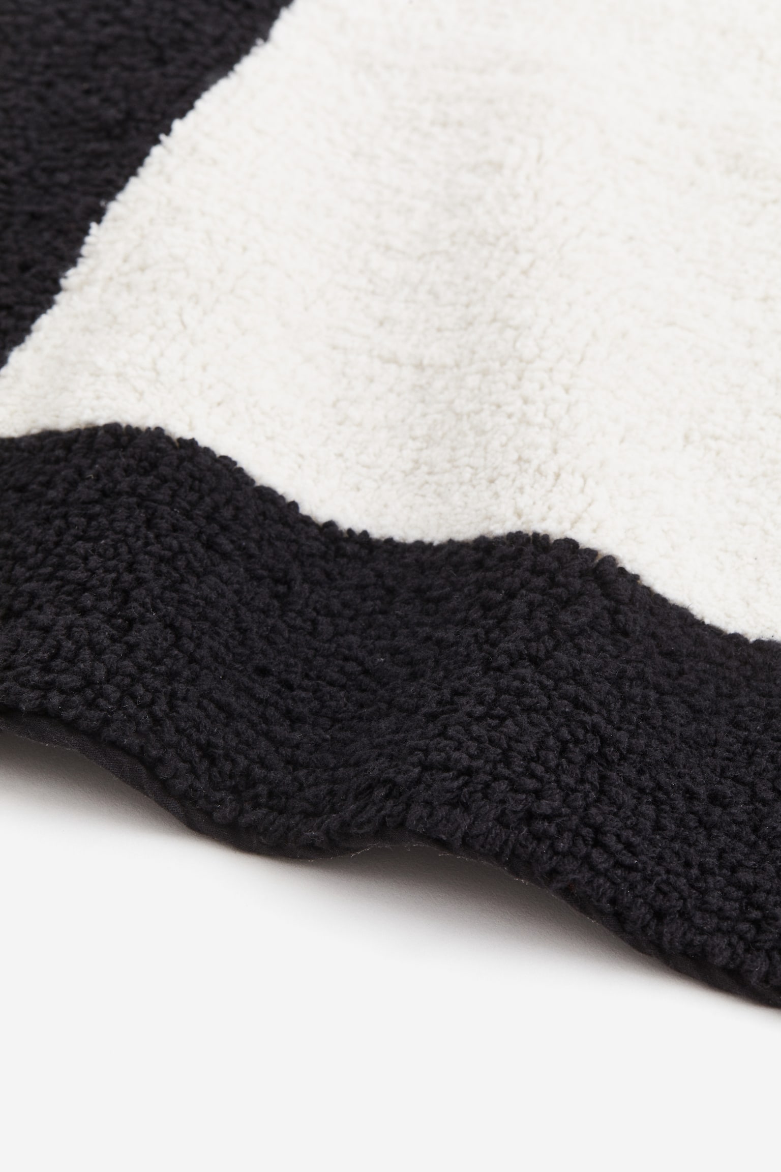 Tufted bath mat - Black/White/Light beige - 3