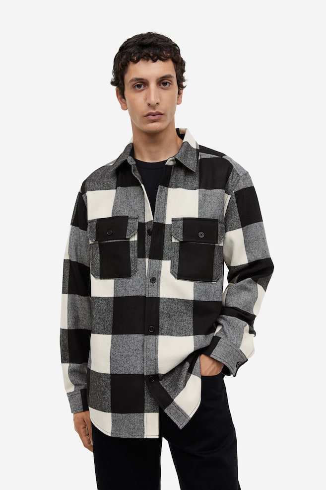 Twill overshirt - Black/Checked/Grey/Mustard yellow/Checked/Dusty green/Checked/dc - 1