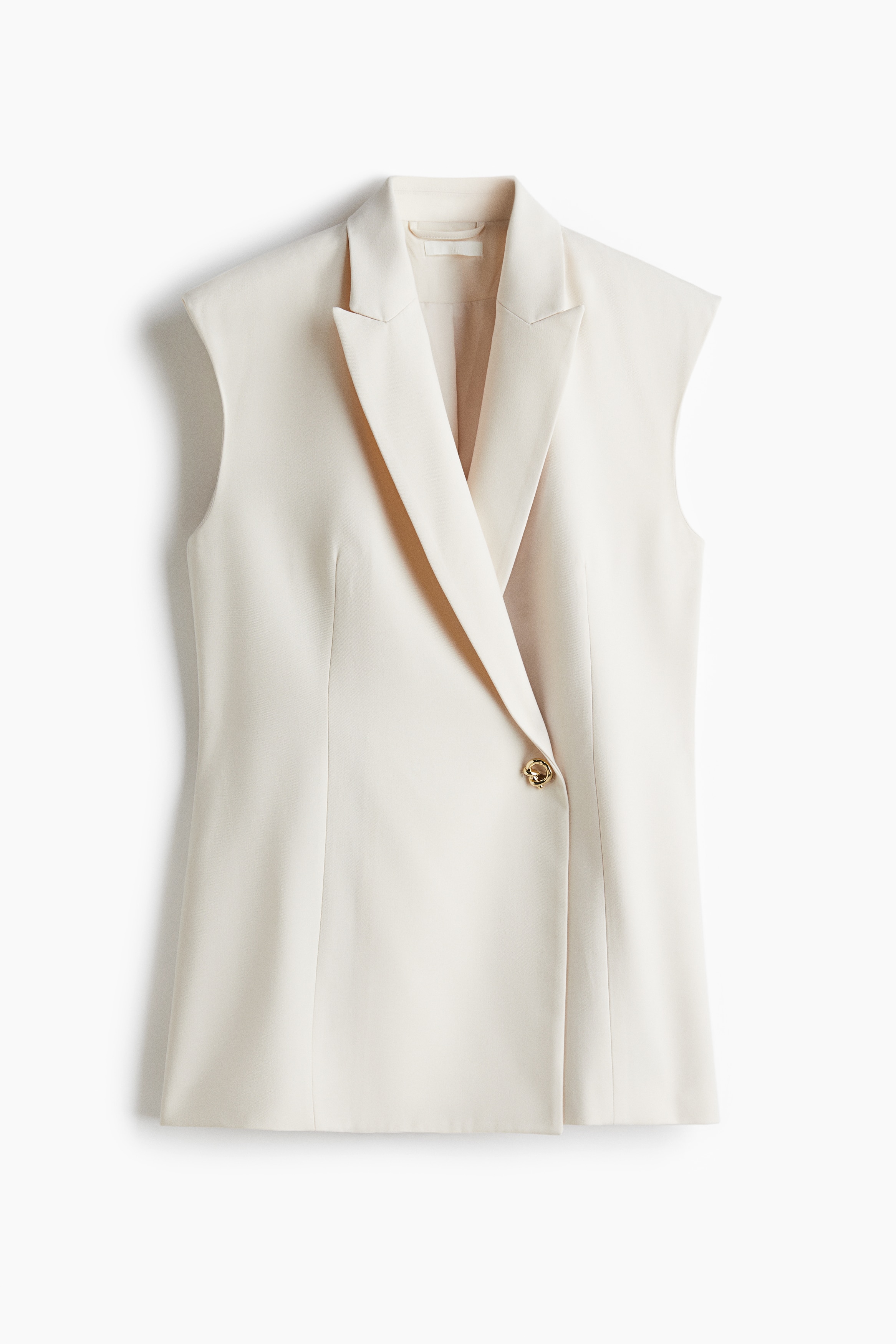 Double-breasted waistcoat - Light beige | H&M US