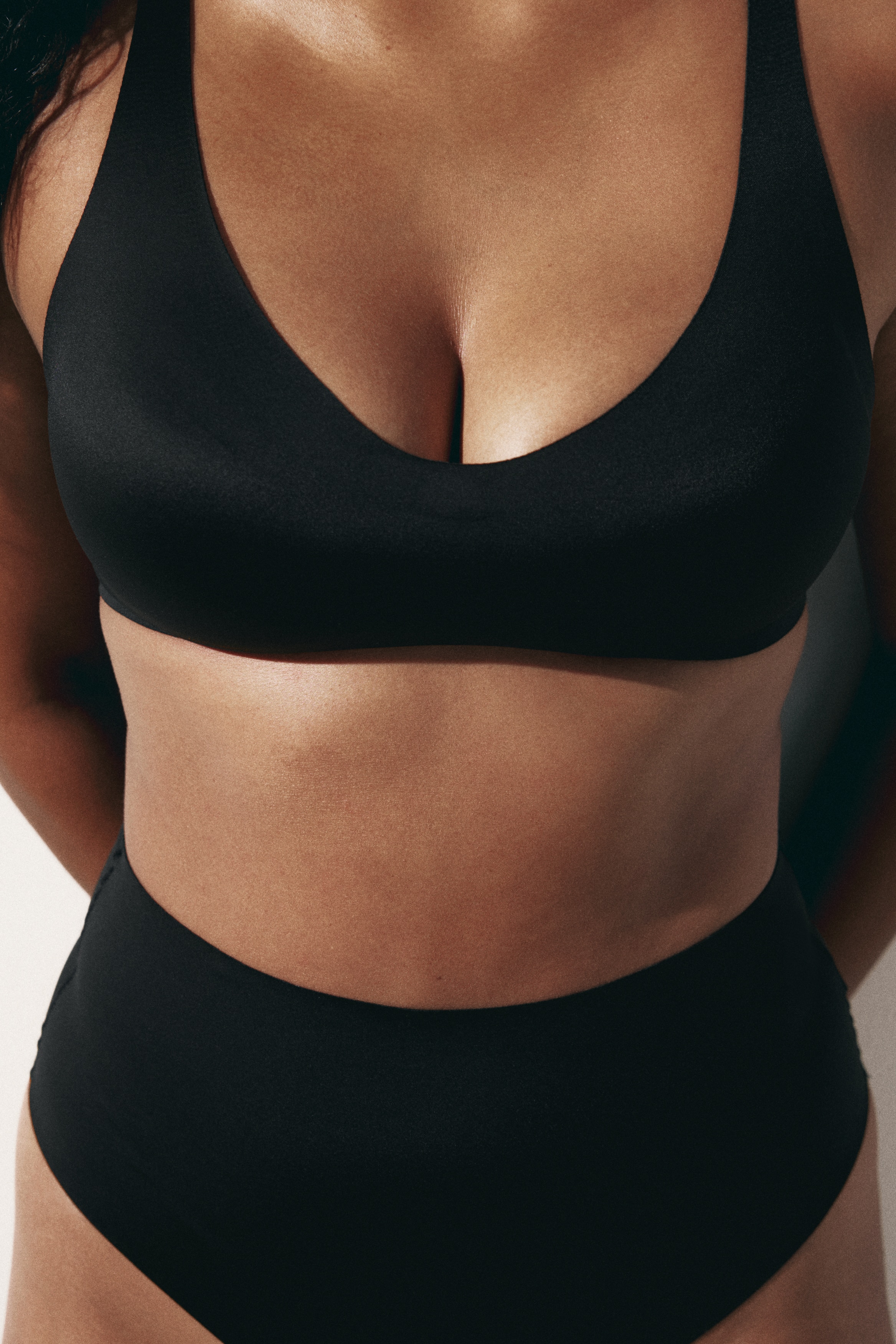 Padded soft microfibre bra