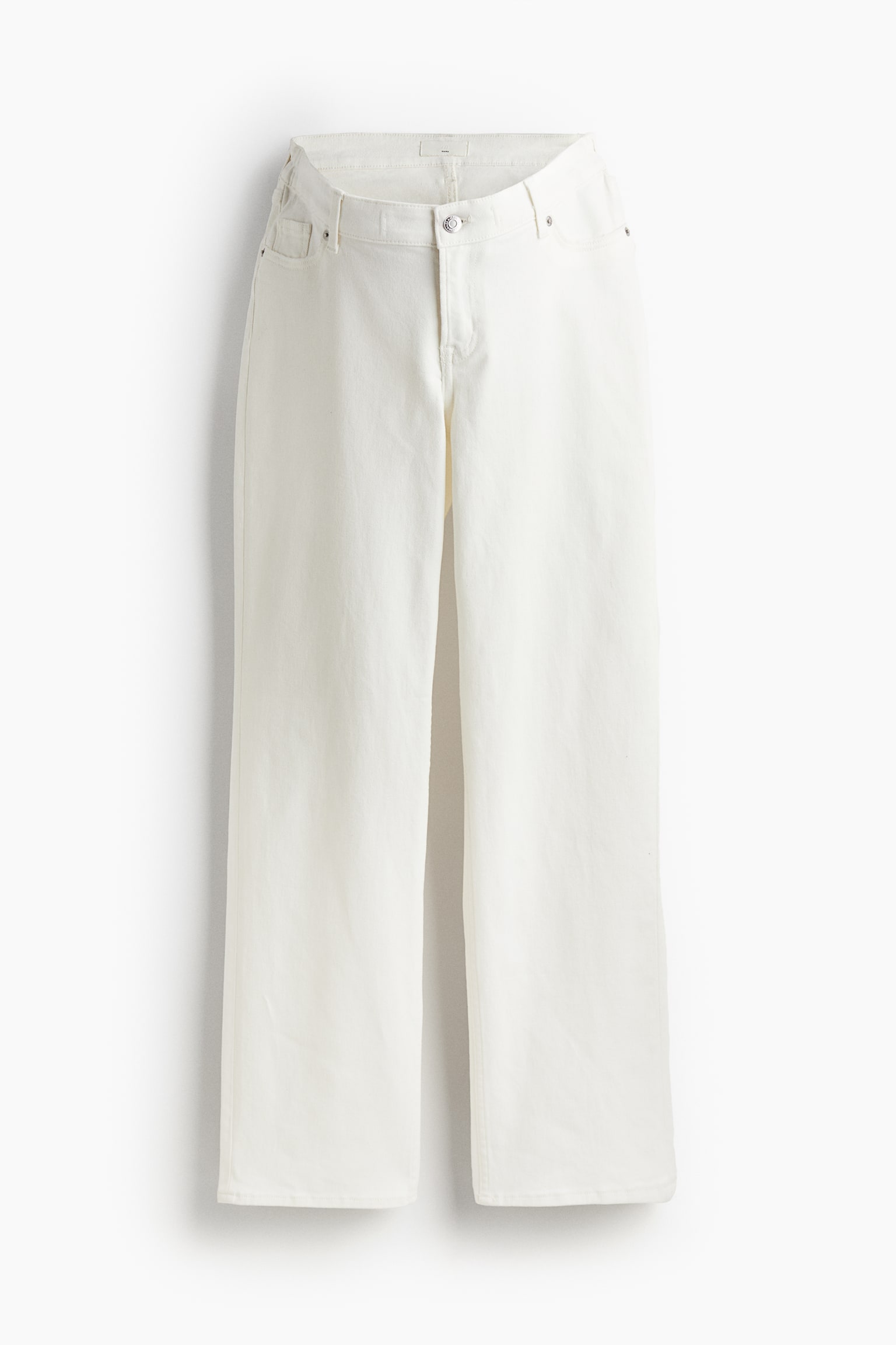 MAMA Before & After Wide Low Jeans - White - 1