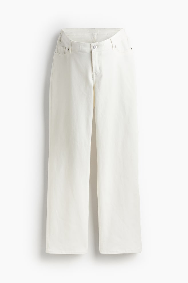 MAMA Before & After Wide Low Jeans - Weiß - 1