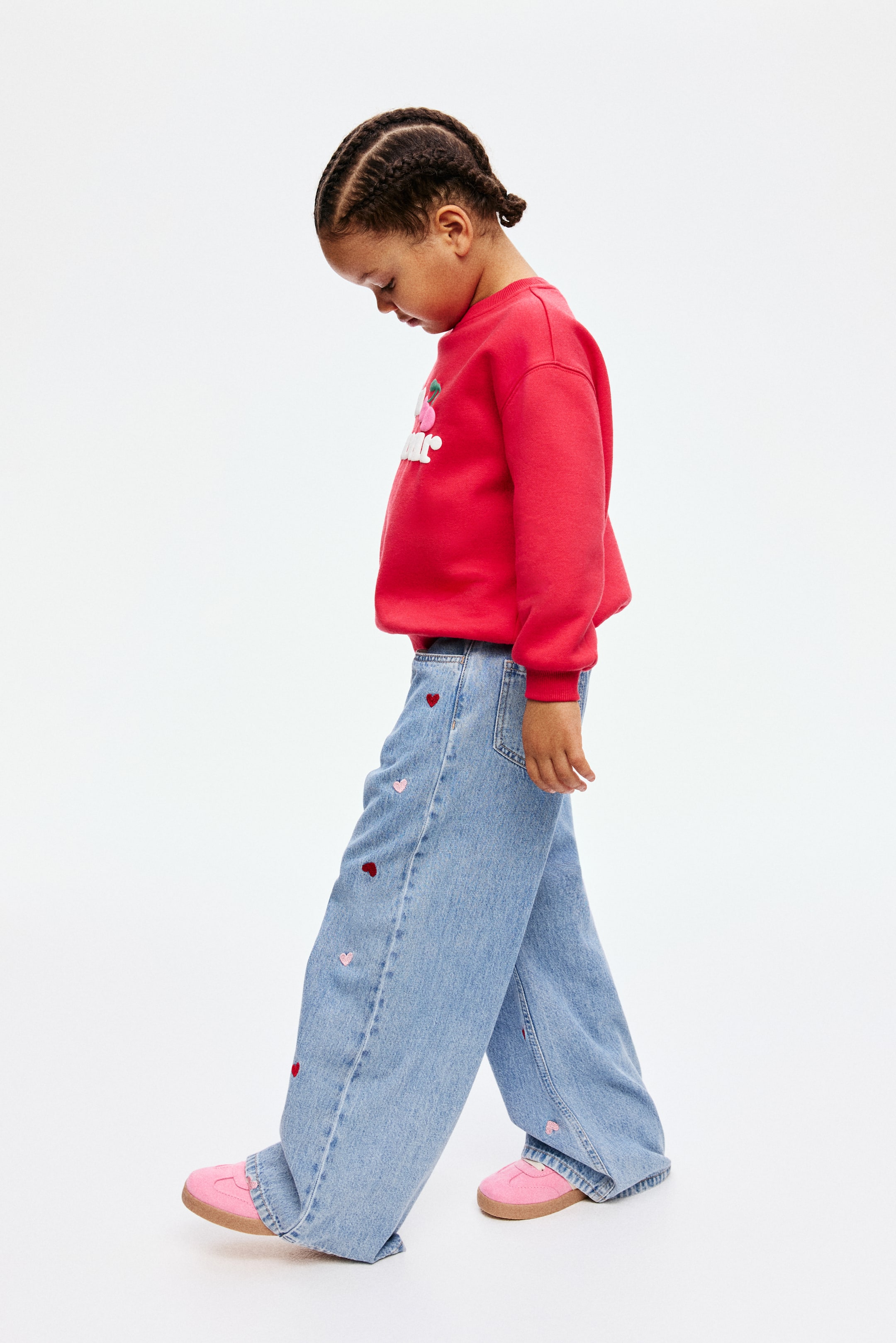 Jean à jambes larges avec motifs