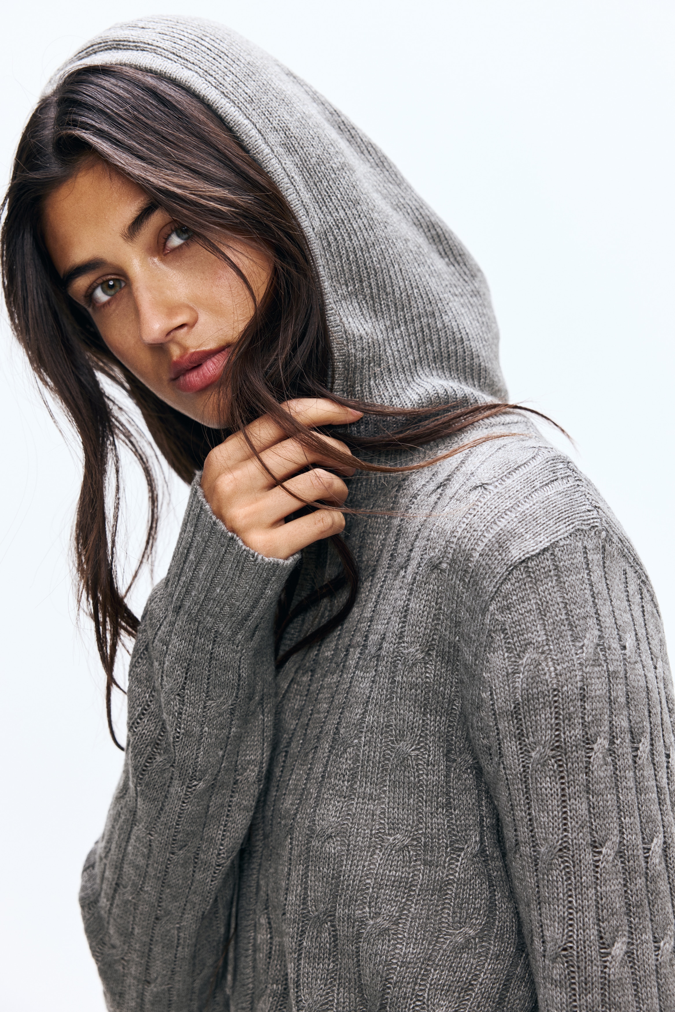 Hooded Cardigan with Zipper - Gray melange - Ladies | H&M US