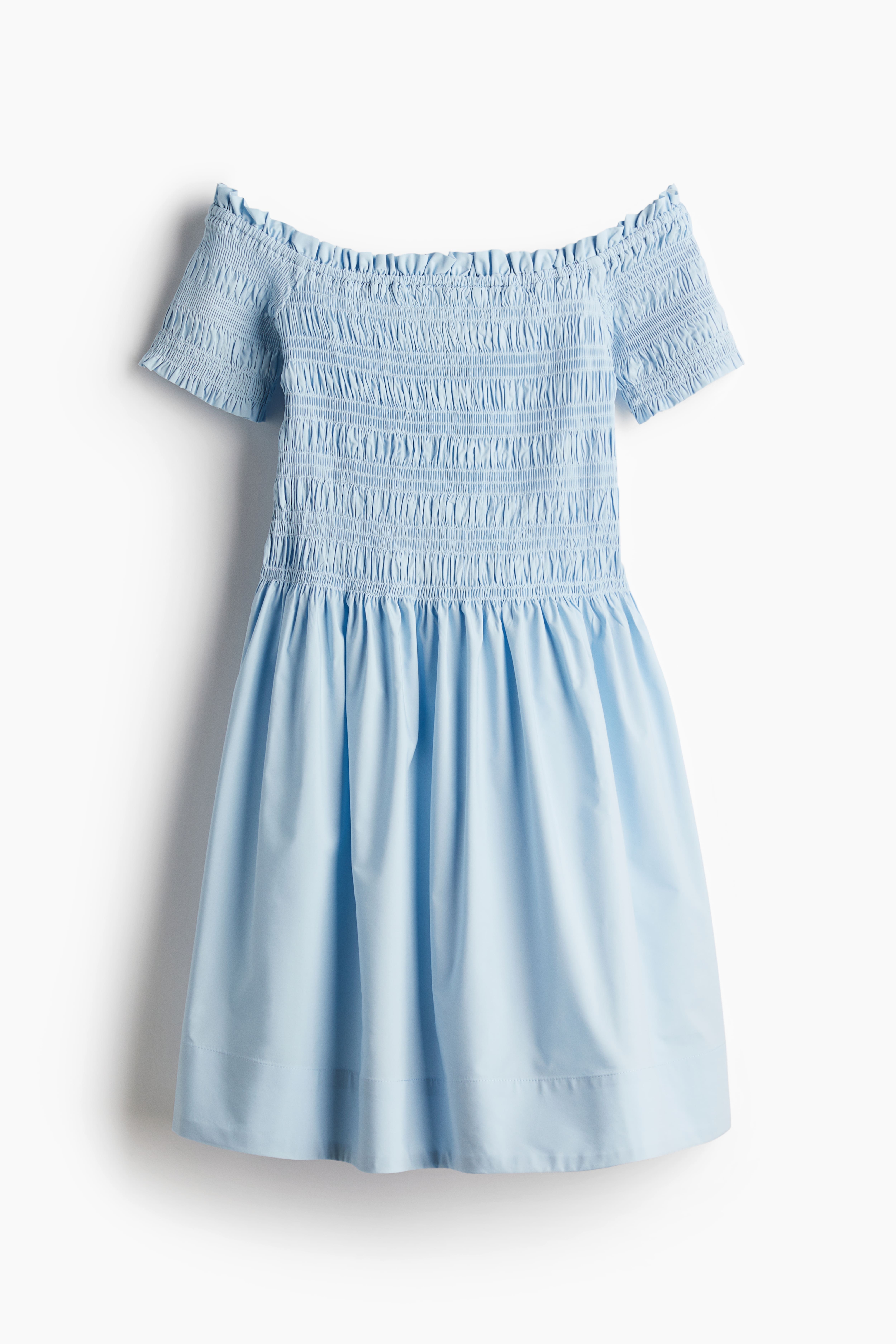 smocked-bodice dress